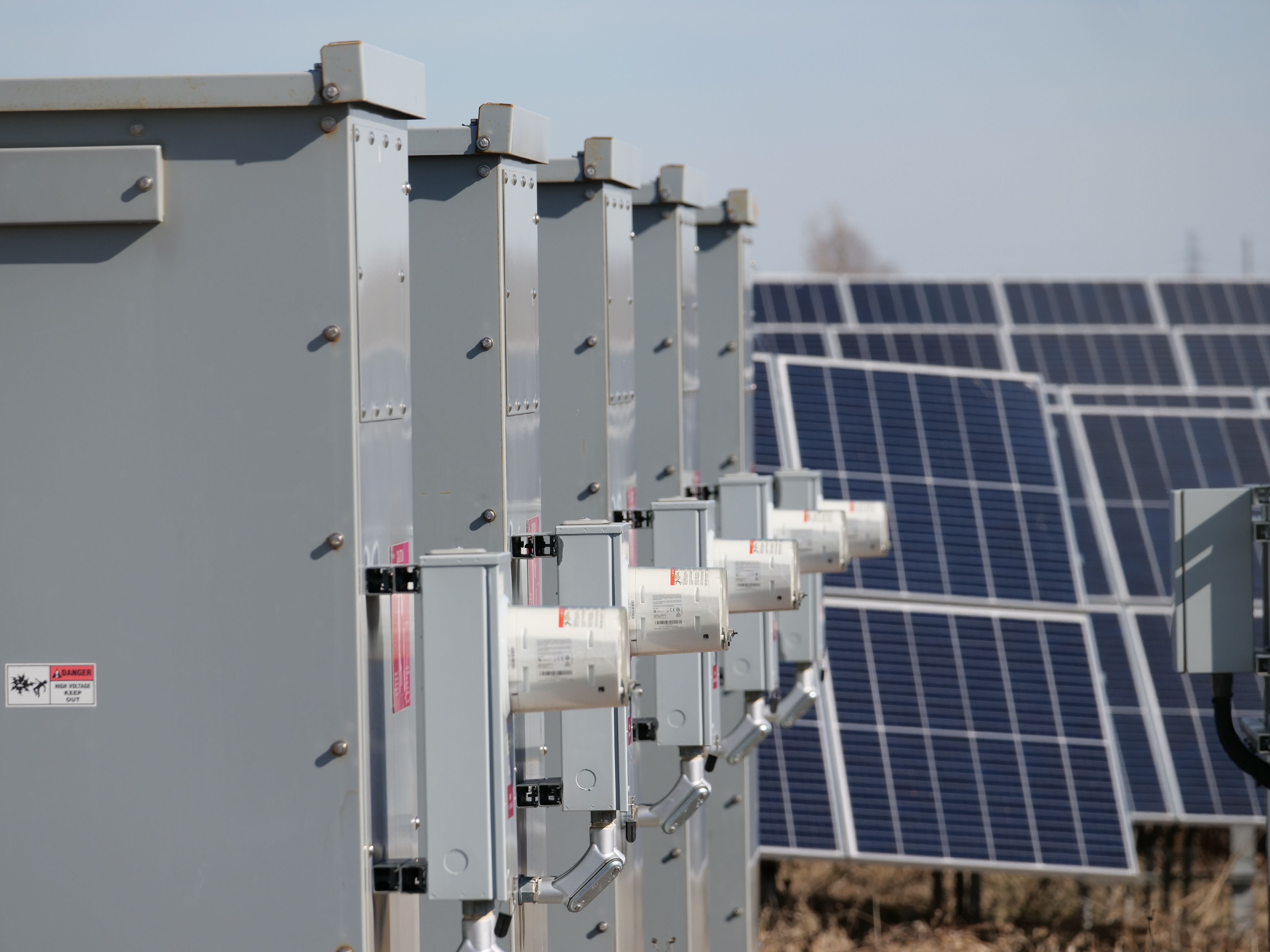 Solar panels, inverter and lithium-ion battery